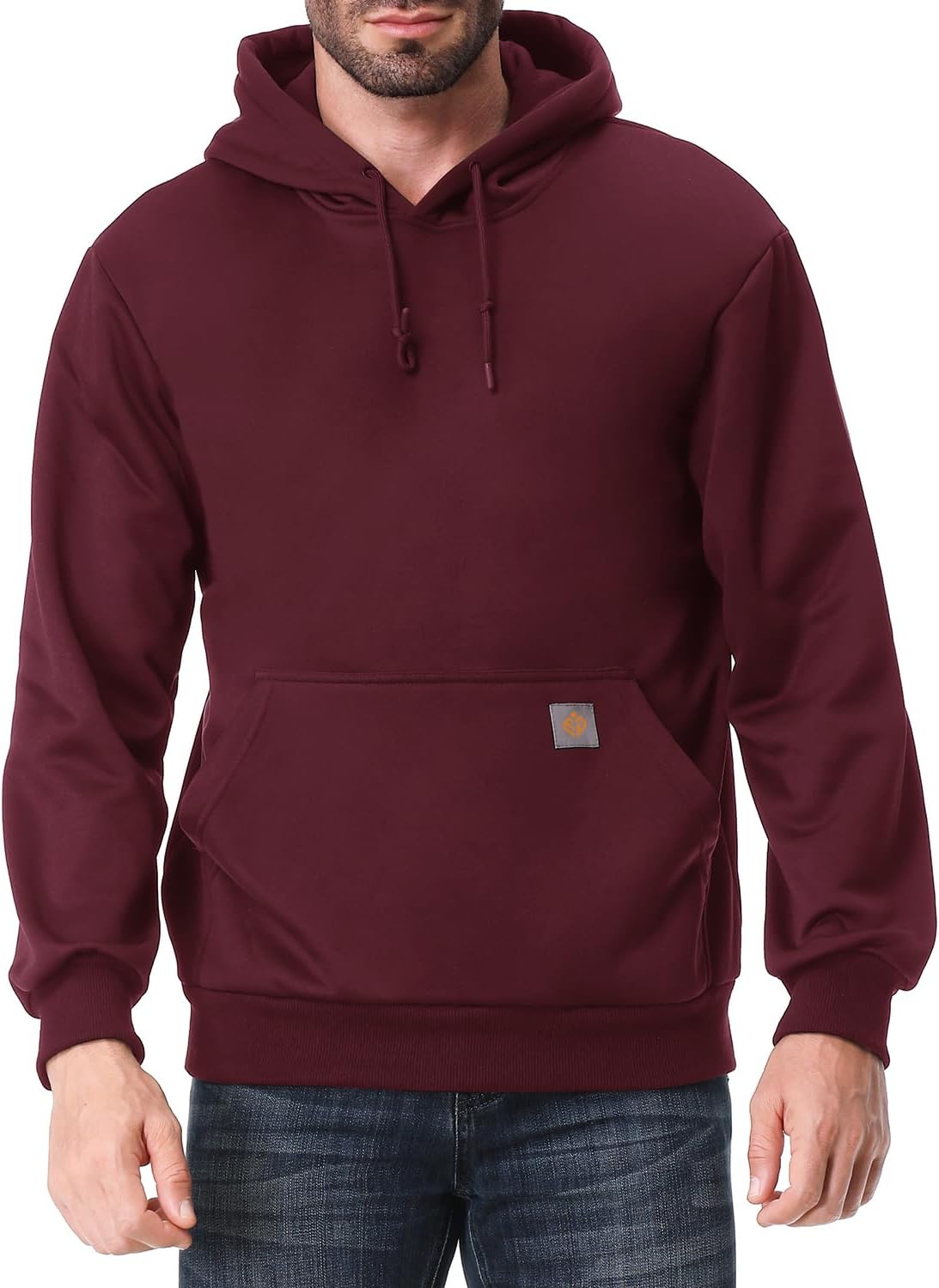 Men's Relaxed Fit Fleece Lined Pullover Hooded Sweatshirt - Soft Warm Winter Hoodie with Drawstring Hood - Small
