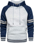 Men's Fleece Blend Pullover Hoodie - Long Sleeve Hooded Sweatshirt with Kangaroo Pockets for Casual Wear - Medium