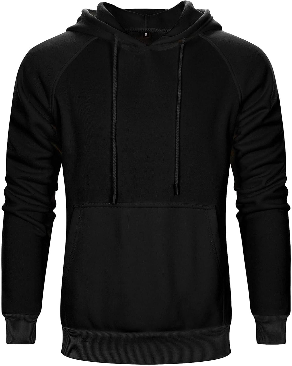 Men's Fleece Blend Pullover Hoodie - Long Sleeve Hooded Sweatshirt with Kangaroo Pockets for Casual Wear - Small