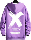 Men's Contrast Colour Patchwork Pullover Hoodie - Cotton Blend Hooded Sweatshirt with Long Sleeves for Autumn - Large