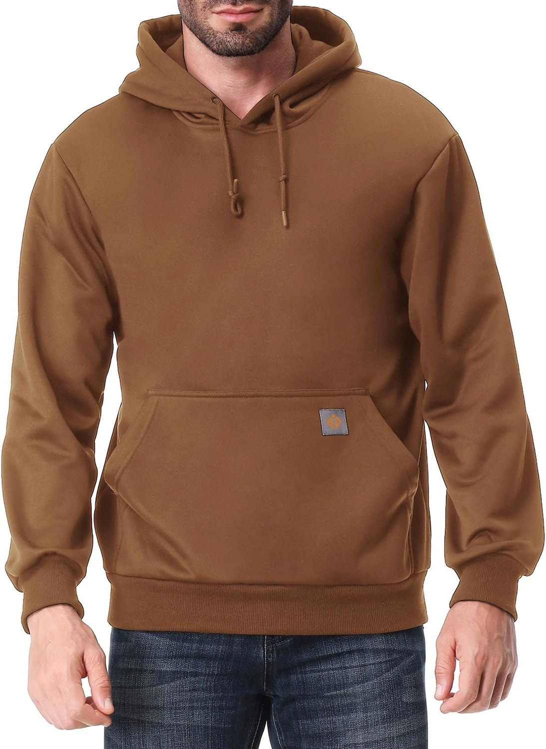 Men's Relaxed Fit Fleece Lined Pullover Hooded Sweatshirt - Soft Warm Winter Hoodie with Drawstring Hood - Small