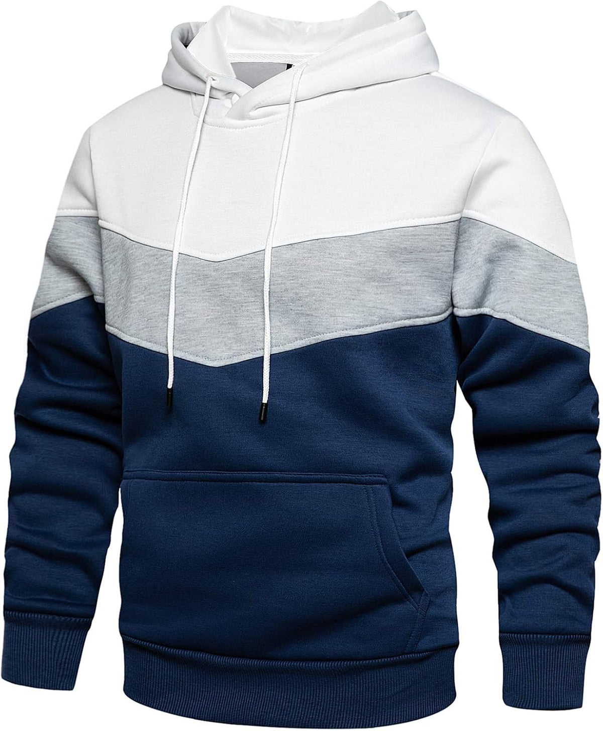 Men's Pullover Hooded Sweatshirt - Classic Long Sleeve Hoodie with Kangaroo Pocket for Everyday Casual Wear - Large (24)
