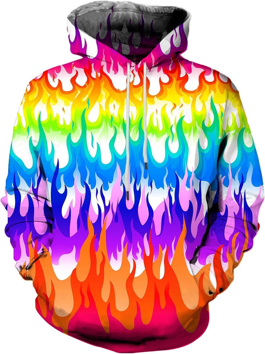 Unisex 3D Printed Graphic Hoodie - Novelty All Over Print Pullover Hooded Sweatshirt with Front Pocket - Small