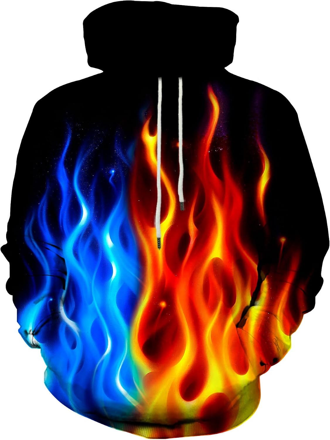 Unisex 3D Printed Graphic Hoodie - Novelty All Over Print Pullover Hooded Sweatshirt with Front Pocket - Small