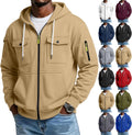 Men's Lightweight Fleece Pullover Hoodie - Loose Fit Big and Tall Sweatshirt with Drawstring Hood for Holidays - Small