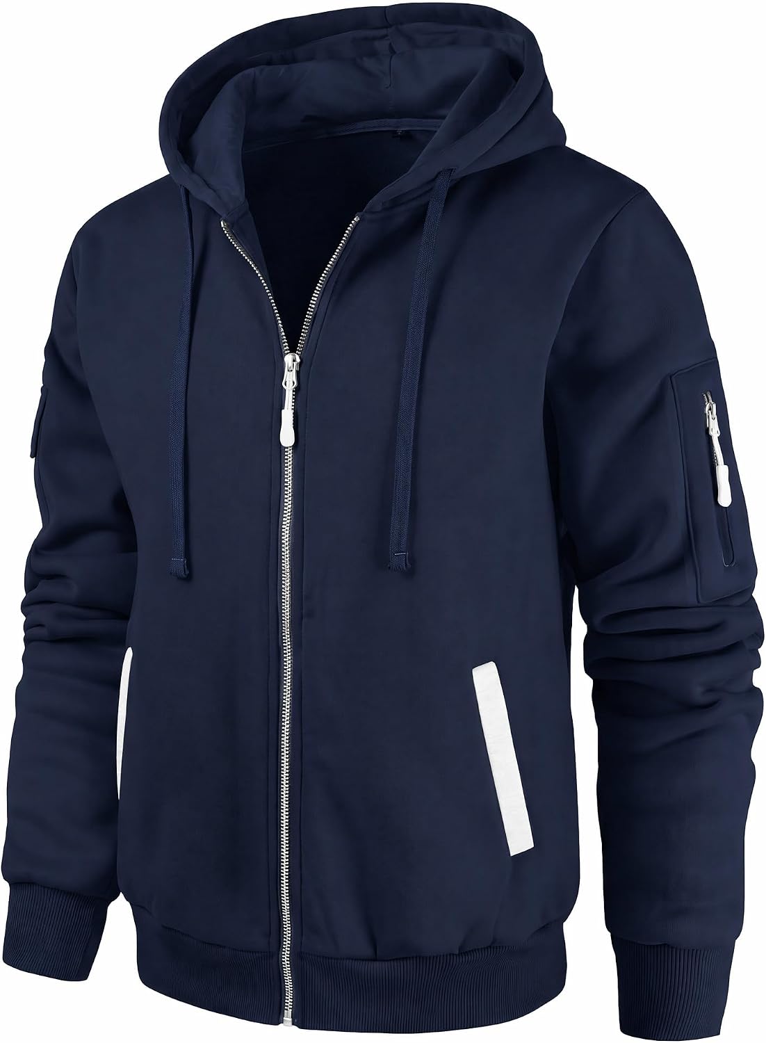 Men's Quarter Zip Pullover Hoodie - Long Sleeve Casual Hooded Sweatshirt with Kangaroo Pocket for Daily Wear - Small