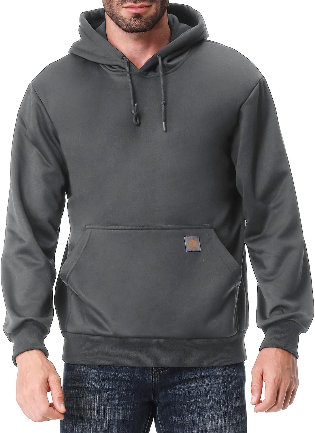 Men's Relaxed Fit Fleece Lined Pullover Hooded Sweatshirt - Soft Warm Winter Hoodie with Drawstring Hood - Small