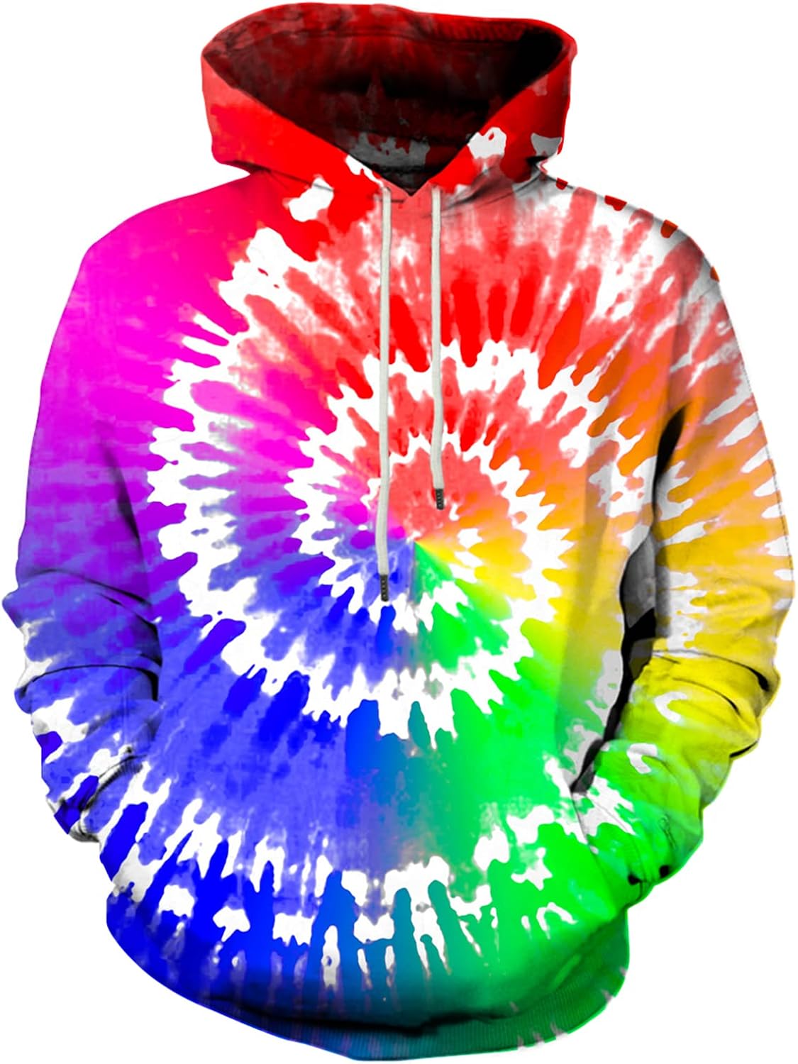 Unisex 3D Printed Graphic Hoodie - Novelty All Over Print Pullover Hooded Sweatshirt with Front Pocket - Small
