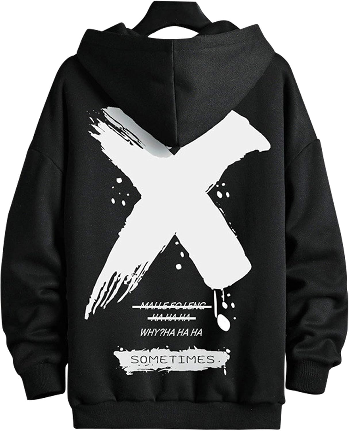 Men's Contrast Colour Patchwork Pullover Hoodie - Cotton Blend Hooded Sweatshirt with Long Sleeves for Autumn - Small