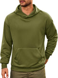 Men's Lightweight Slim Fit Pullover Hoodie - Breathable Solid Colour Sweatshirt with Kanga Pockets for Spring - Medium