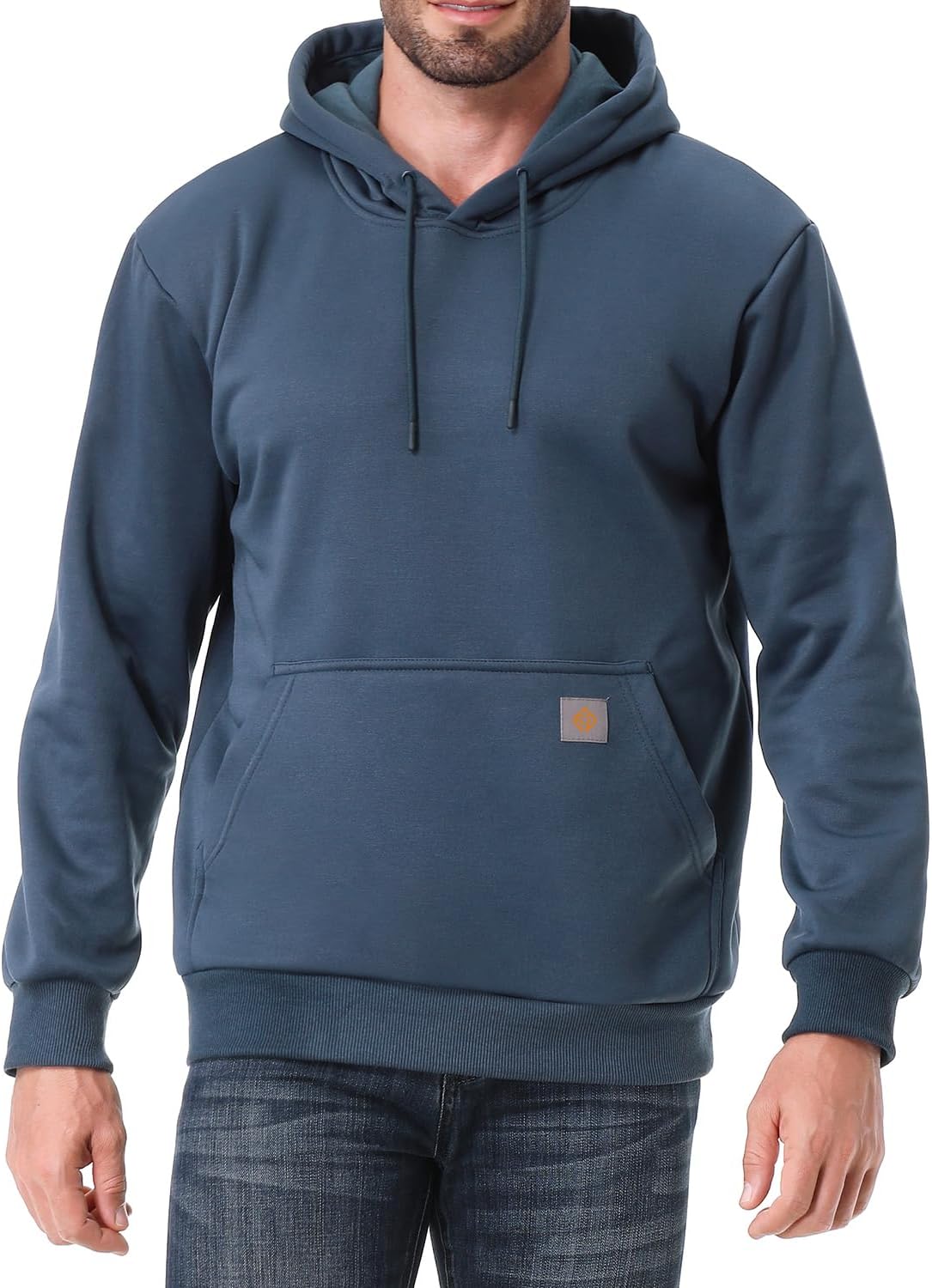Men's Relaxed Fit Fleece Lined Pullover Hooded Sweatshirt - Soft Warm Winter Hoodie with Drawstring Hood - Small