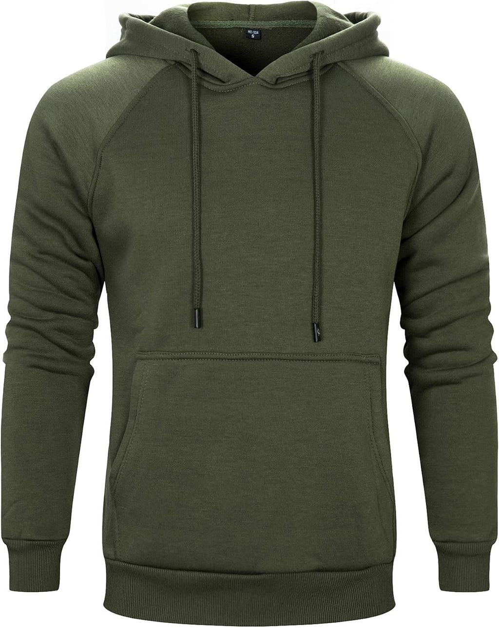 Men's Fleece Blend Pullover Hoodie - Long Sleeve Hooded Sweatshirt with Kangaroo Pockets for Casual Wear - Medium