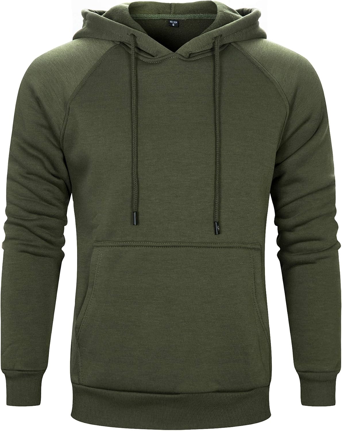Men's Fleece Blend Pullover Hoodie - Long Sleeve Hooded Sweatshirt with Kangaroo Pockets for Casual Wear - Medium