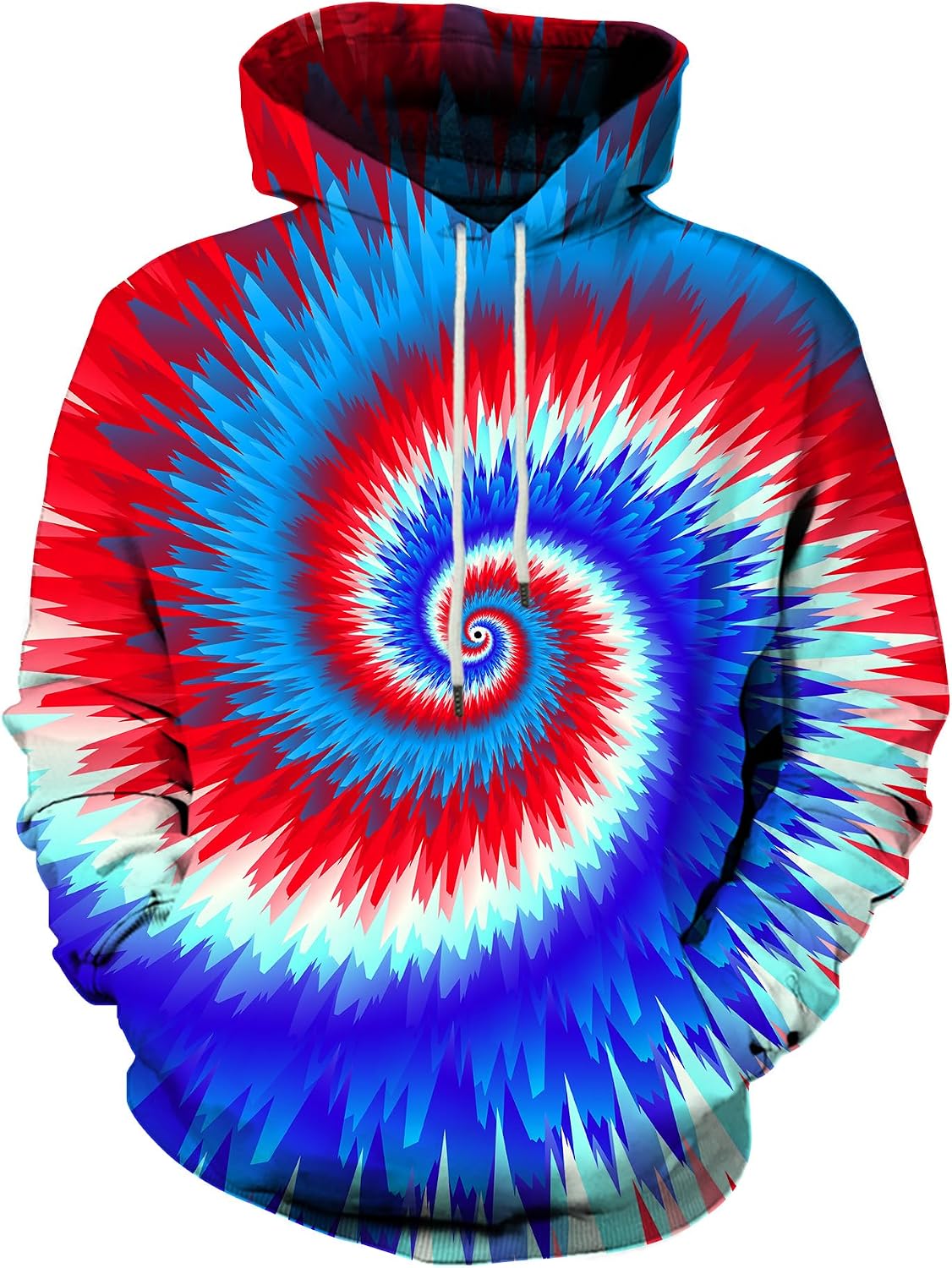 Unisex 3D Printed Graphic Hoodie - Novelty All Over Print Pullover Hooded Sweatshirt with Front Pocket - Small